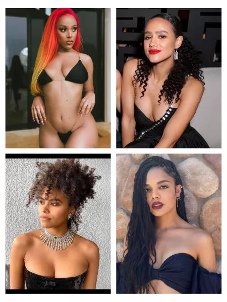 Help me go crazy this morning for sexy women of color like Doja Cat, Nathalie Emmanuel, Zazie Beetz, and Tessa Thompson Help me go crazy this morning for sexy women of color like Doja Cat, Nathalie Emmanuel, Zazie Beetz, and Tessa Thompson