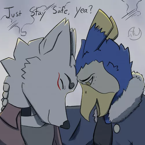 Here’s a little thing I drew of two of my characters! Any and all critiques or tips would be appreciated, thank you!