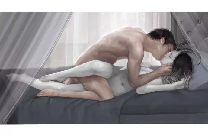 “Hold me tight, make me feel safe,” artwork by Eleutheria Mandrela. Feel free to ask questions about either of them