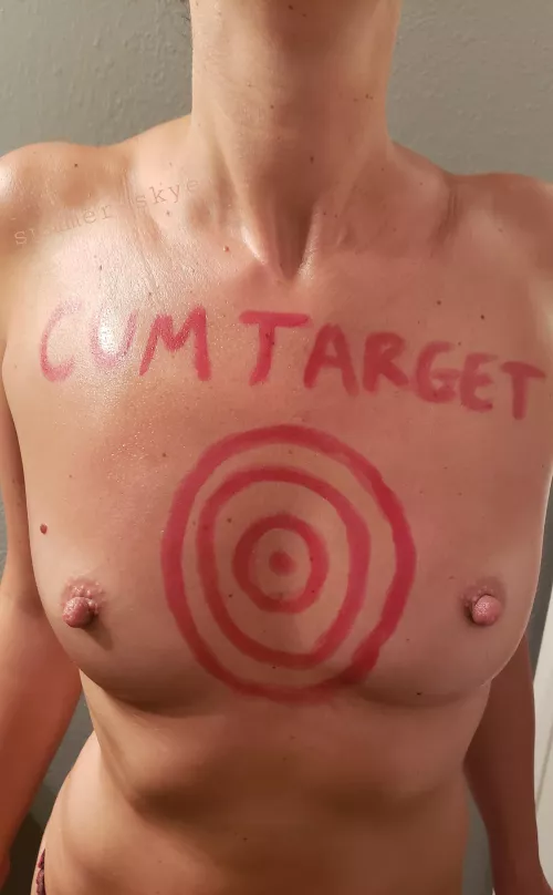 Hows your aim? I'd love for this pic to be passed around adding a new load from a new cock every time!