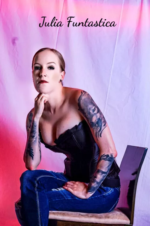 I am a tattooed Model and I want to share my sexy and erotic pictures with you. Join me on onlyfans to enjoy passionate and exciting artwork. Styles: Erotic/ Lingerie/ Gothic/ Alternative Model/ Cosplay. Open to custom wishes. https://onlyfans.com/julia_