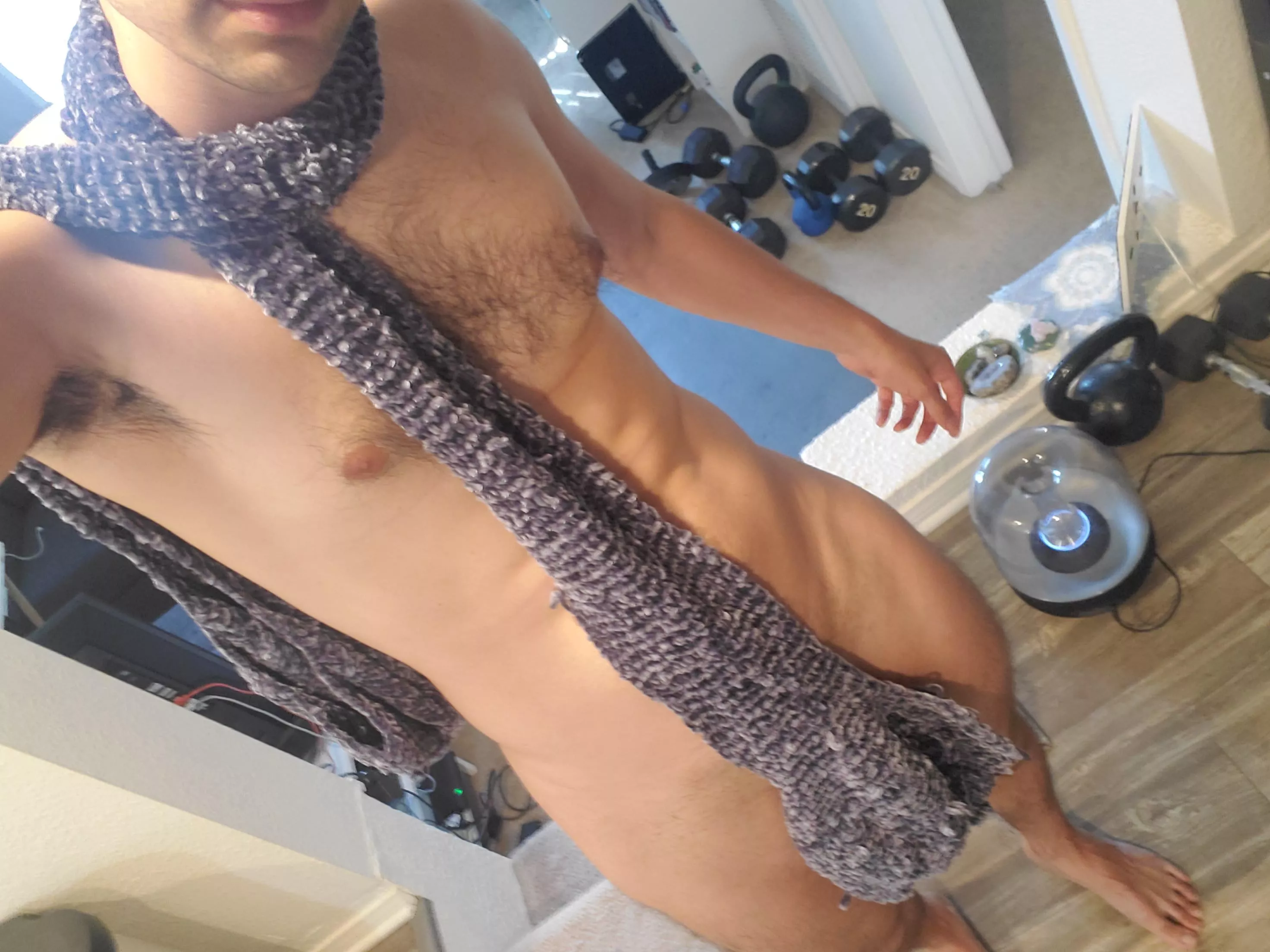 I am so ready for colder seasons with the scarf that I knitted myself! It's not perfect but I am proud of my work I am so ready for colder seasons with the scarf that I knitted myself! It's not perfect but I am proud of my work