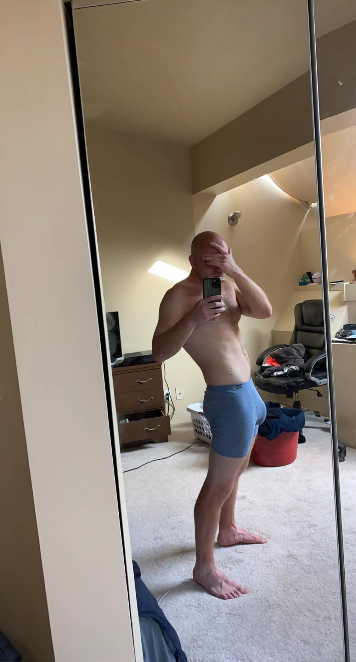 I feel like if I weren’t bald this pic would be getting me a lot of attention on dating apps. But since I’m bald it’s just swipe left content I feel like if I weren’t bald this pic would be getting me a lot of attention on dating apps. But since I’m bald it’s just swipe left content
