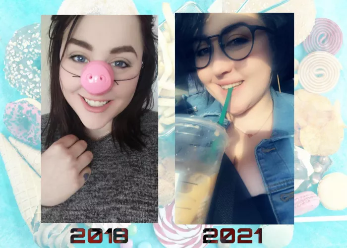 I guess jokes on me, over 150 pounds later and I’m still not done, I want my fat face to be so puffy and full my nose squeezes into a permanent pig snout.