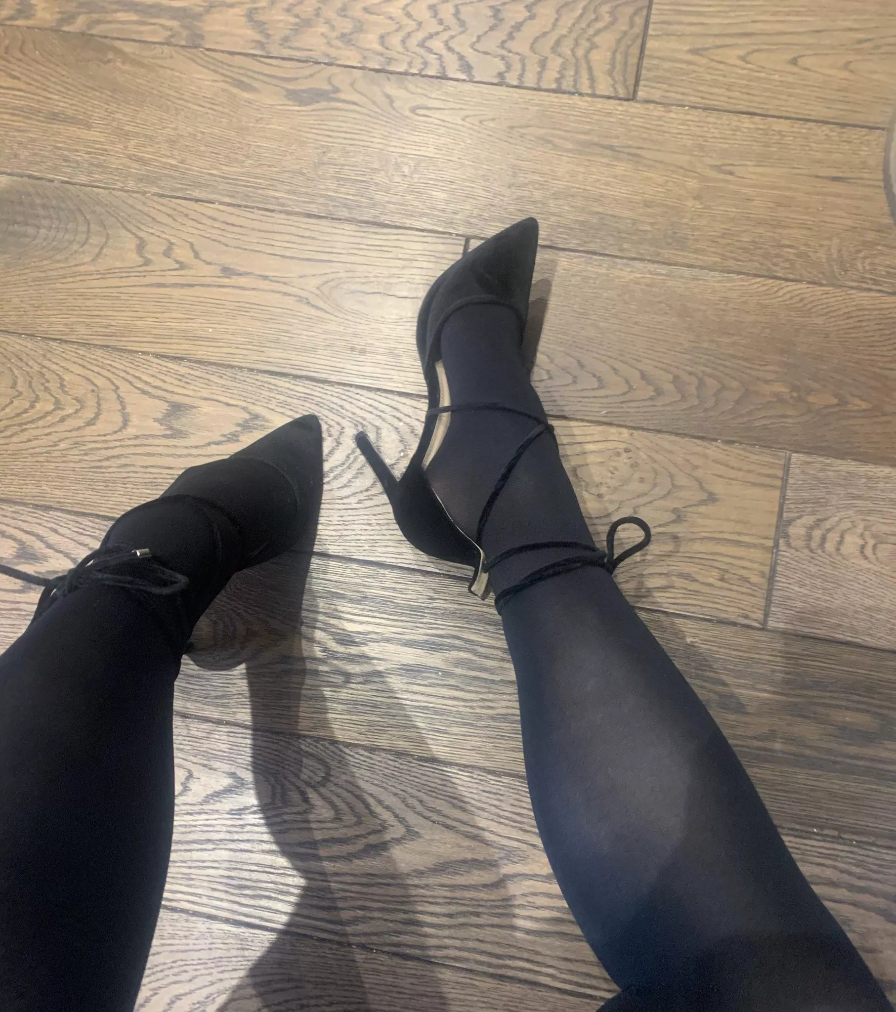 I love a heel + nylon combo I love a heel + nylon combo
