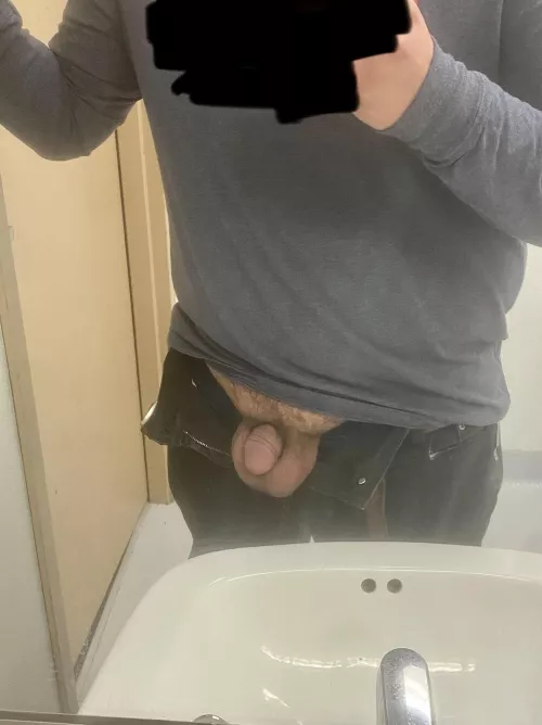 I love how small my dick looks next to my balls! [26]