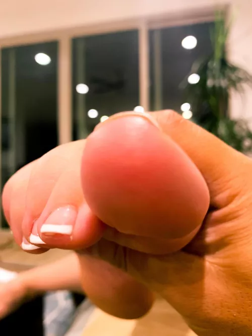 I love teasing him with my soft toes. 💖