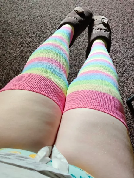 i love these socks, they make me feel little. they're from sockdreams