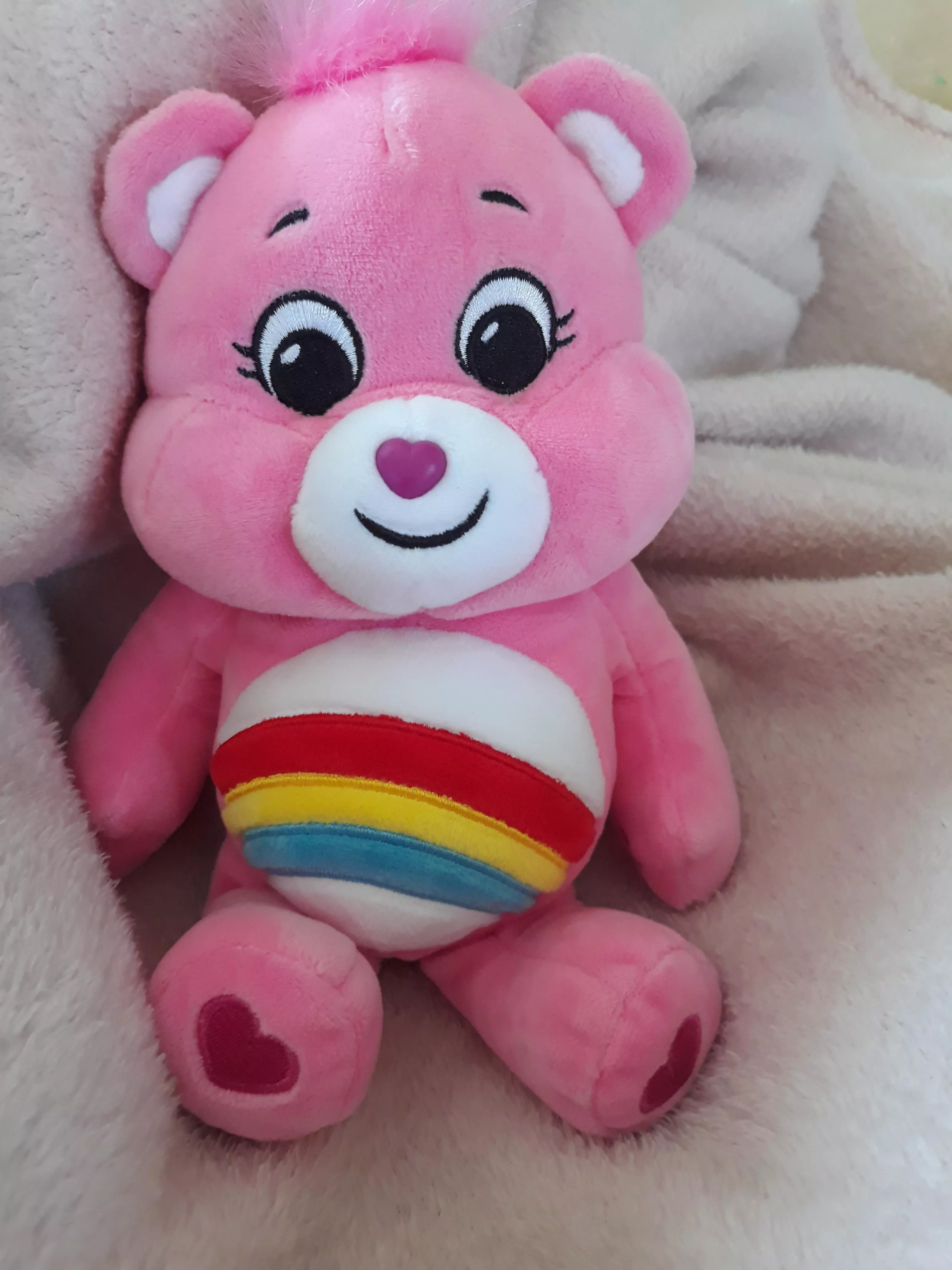 I really miss my daddy, but daddy got me a stuffie yesterday, so everytime I miss him, I'll cuddle it! It's name is Rainbow! :3 I really miss my daddy, but daddy got me a stuffie yesterday, so everytime I miss him, I'll cuddle it! It's name is Rainbow! :3