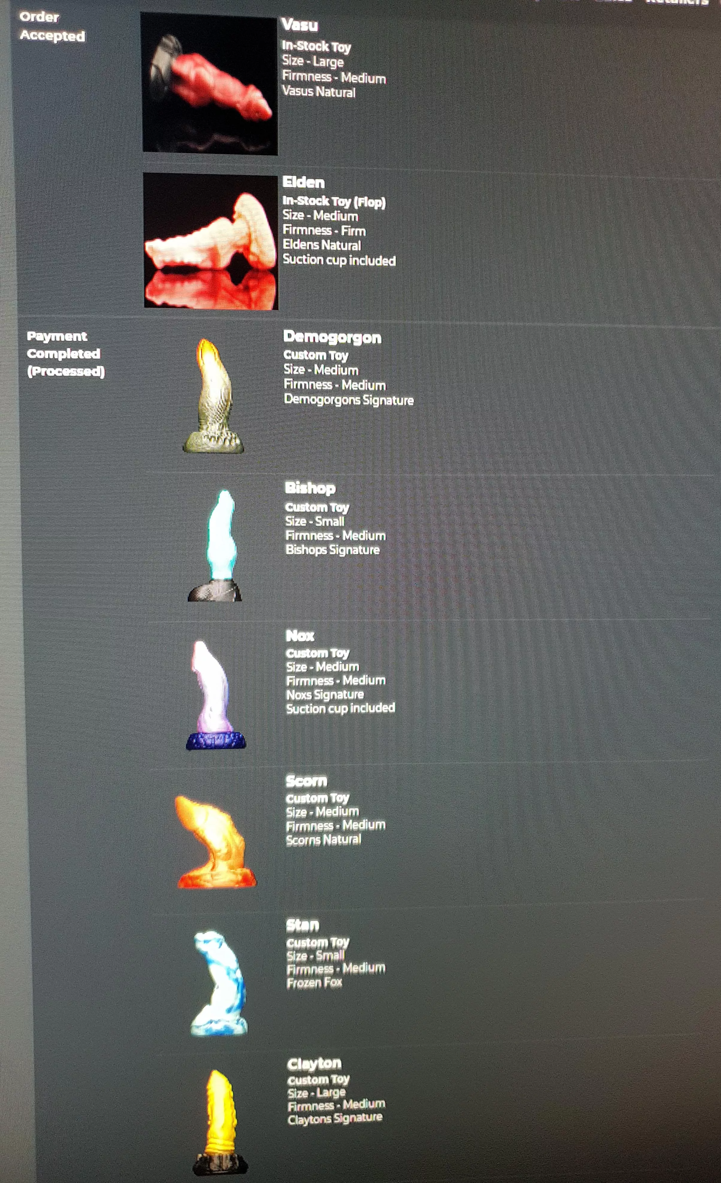 I think that's enough bad dragon for the rest of the year 🤣😅 (managed to snag a Vasu and Elden in the specs I wanted too!) I think that's enough bad dragon for the rest of the year 🤣😅 (managed to snag a Vasu and Elden in the specs I wanted too!)
