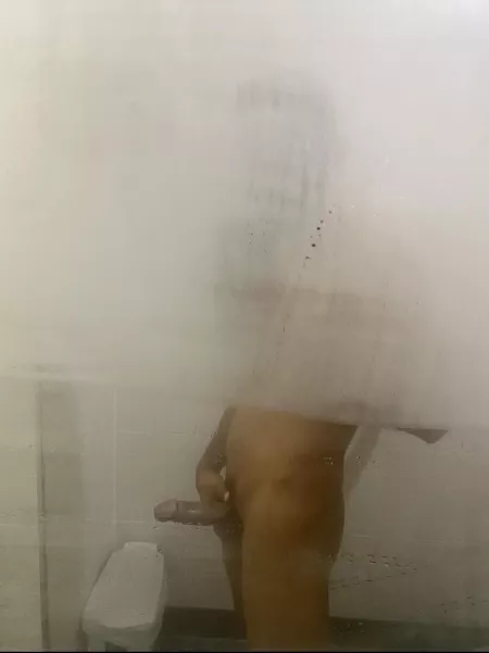 I was doing a face reveal, but it got too hot and steamy in the showers!