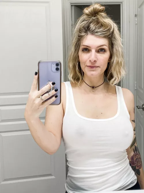 I wasn’t sure why my husband liked this shirt so much until I walked by a mirror…