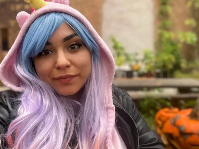 I wore my unicorn onesie on Halloween. I think I looked cute.