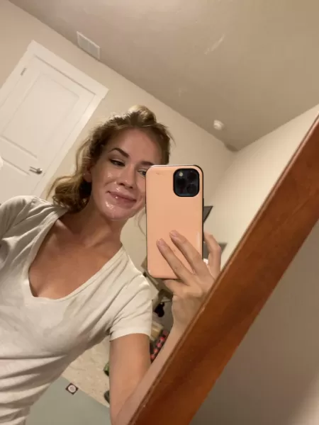 If I’m not ready to wash it off i’ll just let it gloss over my face 🙈