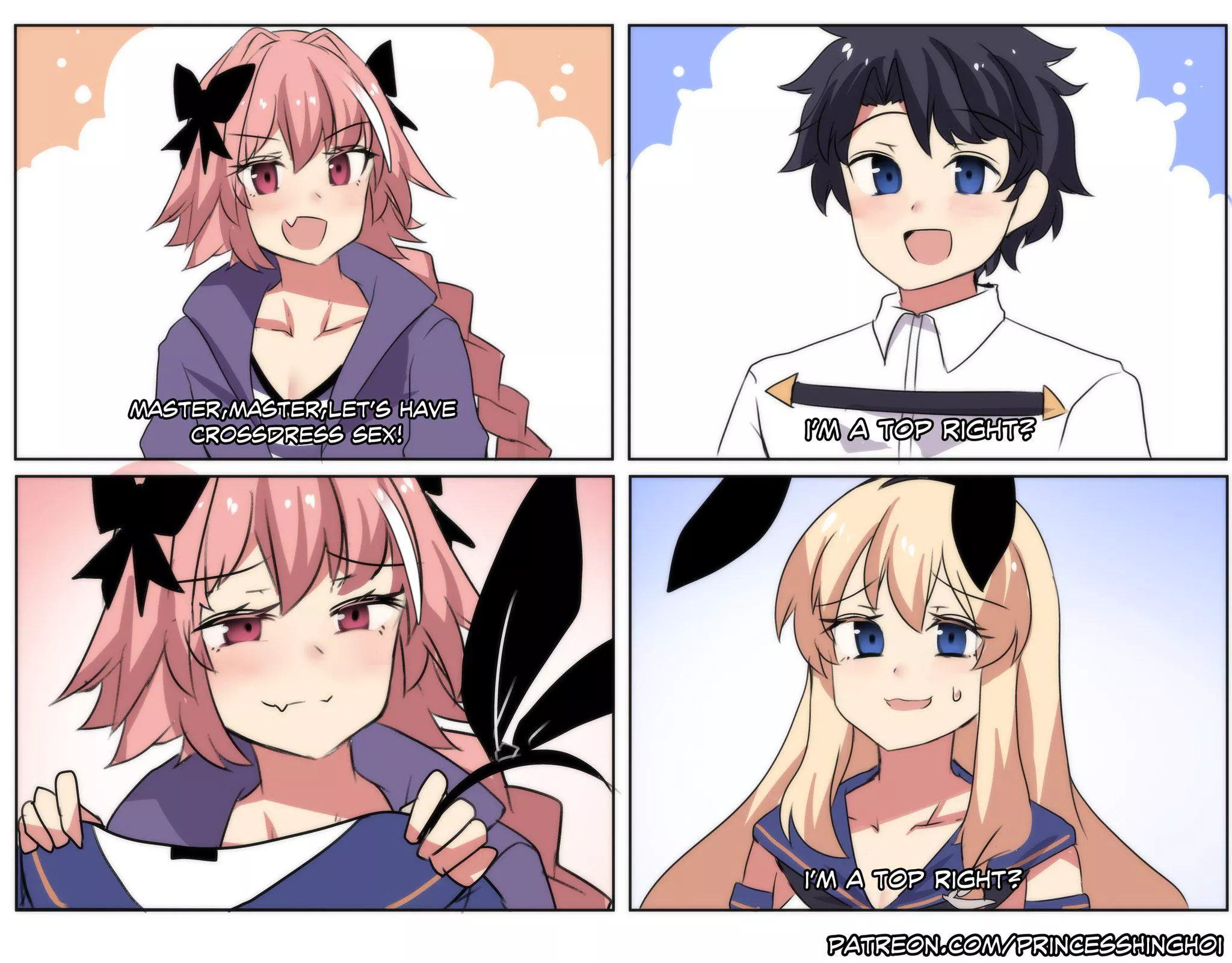 “I’m a top, right?” (PrincessHinghoi)