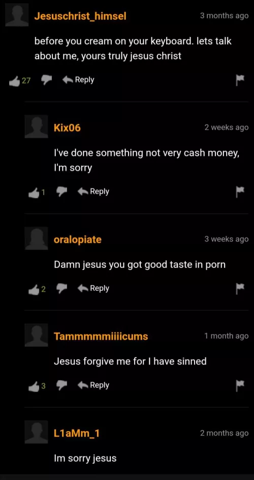 I'm sorry jesus