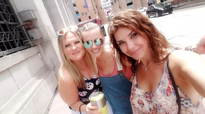 In the street