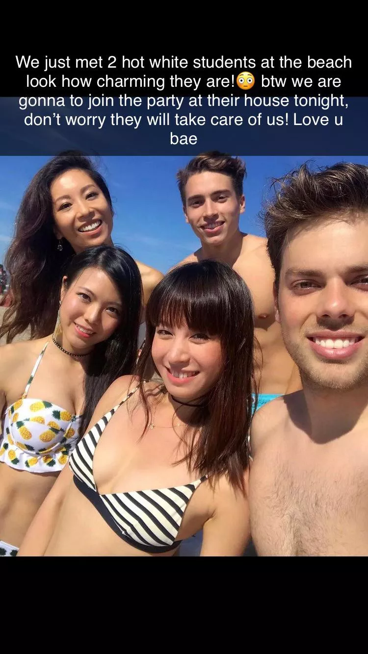 Is your gf really giving her love to you while she met these hot white guys?😩