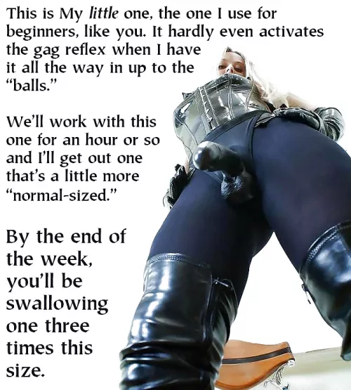 It is so considerate off Her to work you up to Her preferred size.