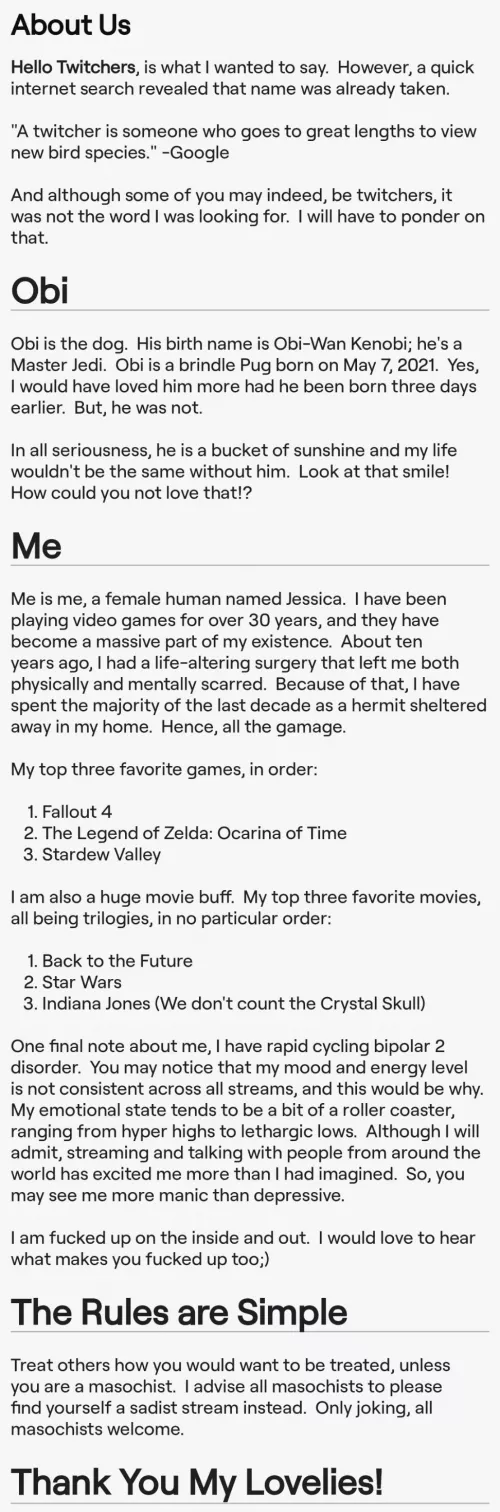 It took me 2 weeks to write my About Me section. What do you think?