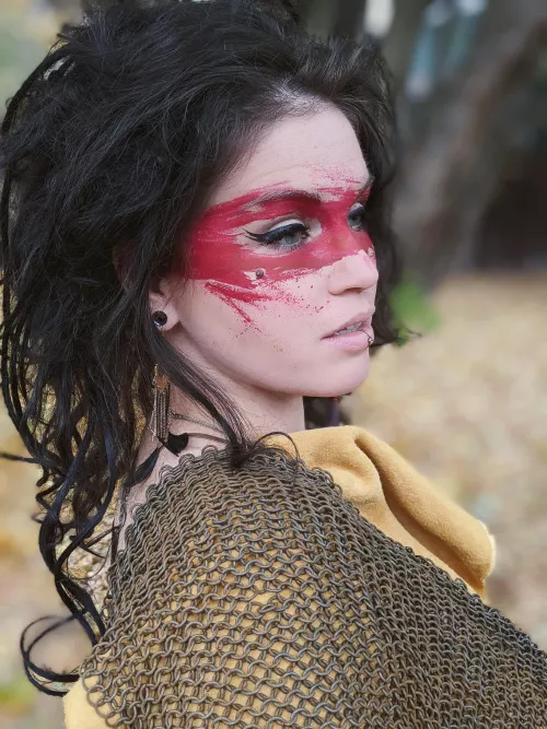 It took me three years to make this maille by hand. I used steel bailing wire, that was my first mistake.