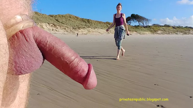 It was her first CFNM encounter, and she was 100% fascinated by his public erection shining in the sun