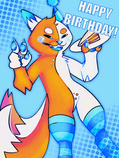 It's my birthday! Art by SkullX#1696