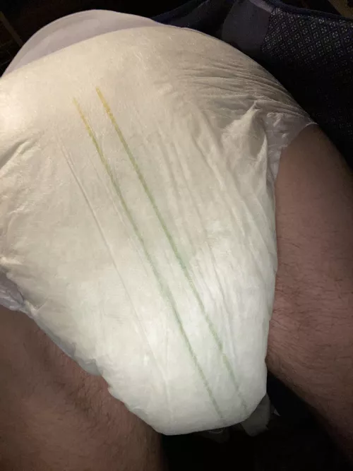 It’s overflowing out the sides, soaked with piss