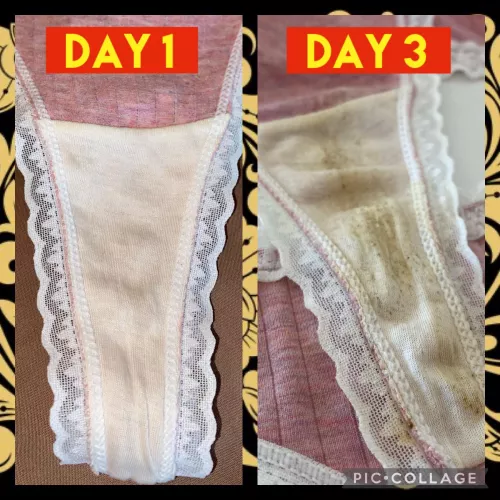 I’ve never thought that the difference between 3 days of wearing is so big 😯👅💦 [f] 25