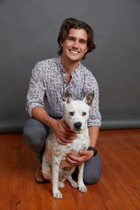 Just a boy and his dog