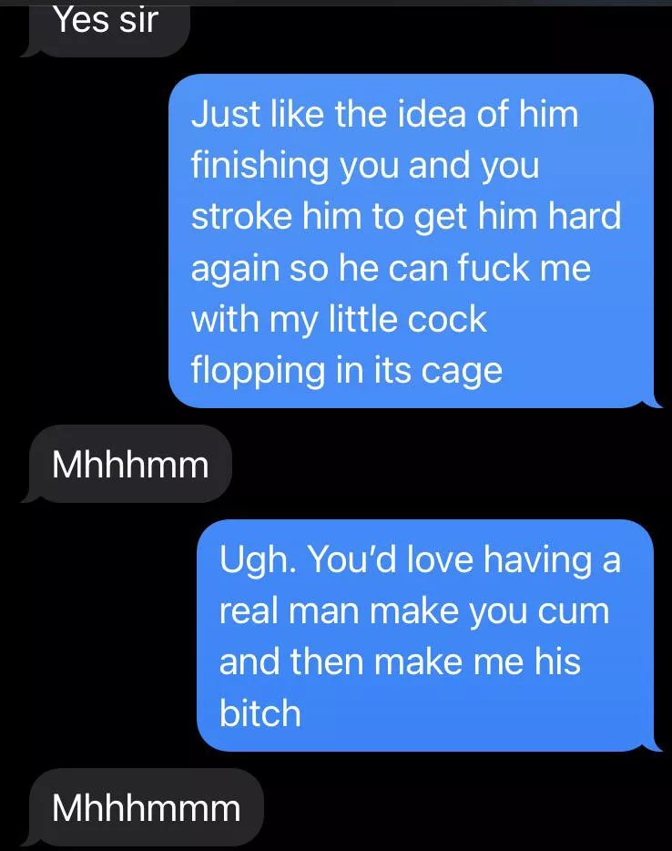 Just a text between my fiancé and I. I love when she starts dropping the mhmms. Means she’s really getting into it Just a text between my fiancé and I. I love when she starts dropping the mhmms. Means she’s really getting into it