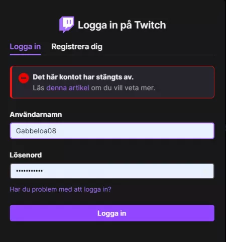 Just went to look on twitch and i saw this. I have not touched this site for ~2 months and i have not been breaking any guidelines becuase i have not streamed for like a year. (Its in swedish so translate anything if you don't understand).