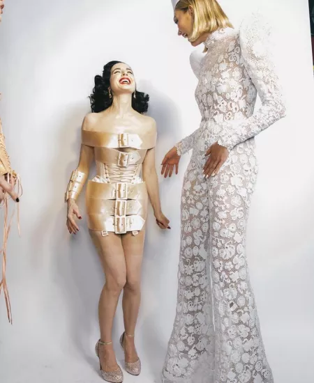 Karlie Kloss and Dita Von Teese