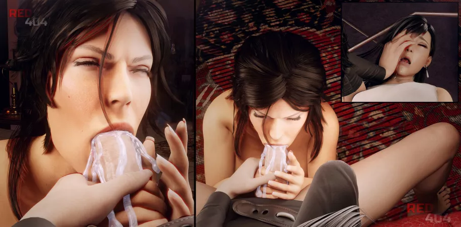 Lara Croft & Futa Tifa Lockhart (Red404) [Final Fanatsy 7 & Tomb Raider]