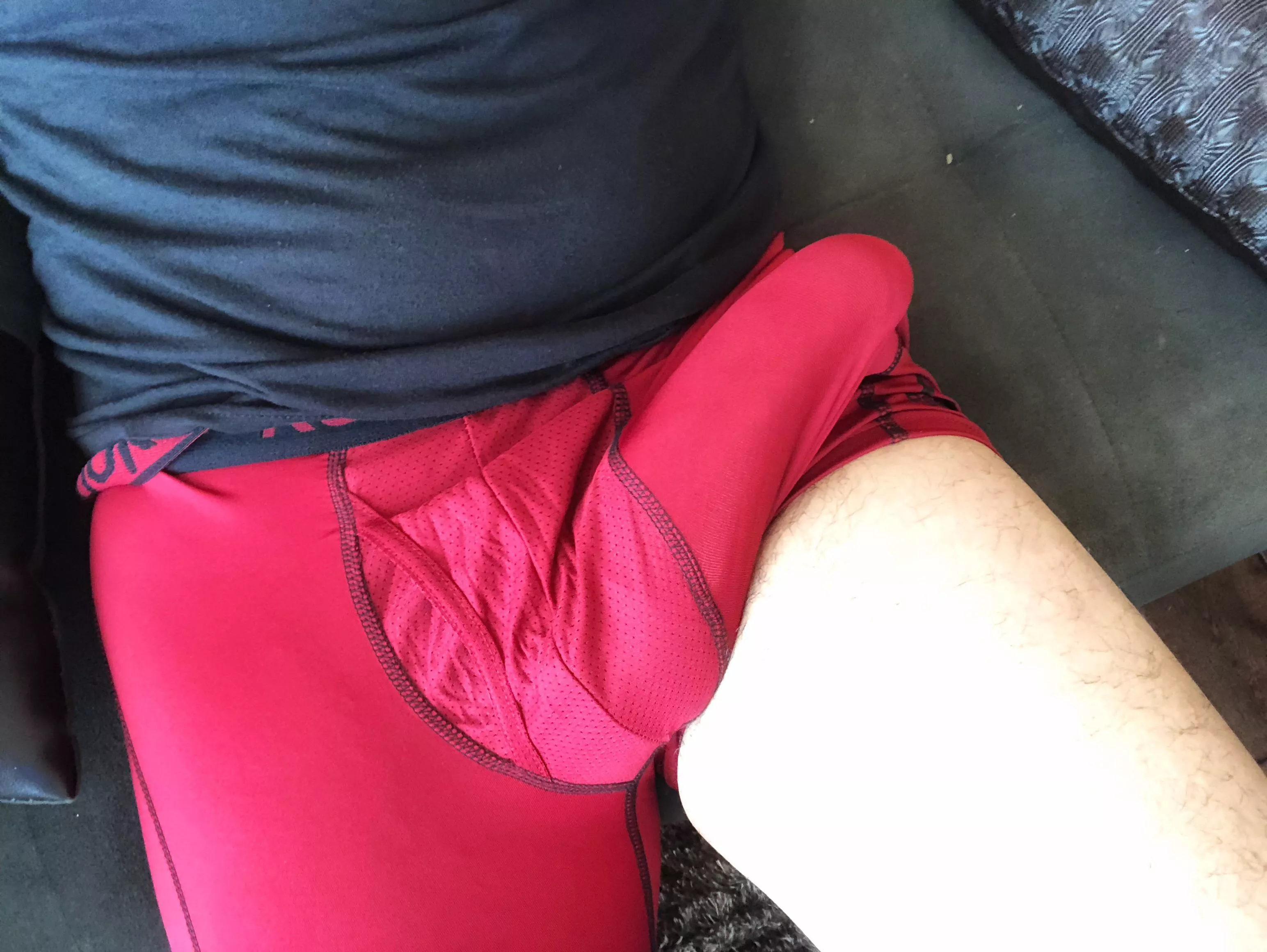 Leg hugs.