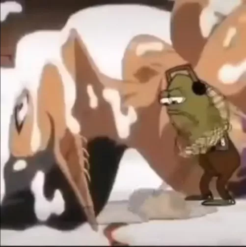 LF Color Source: 1girl, black hair, meme, cum, cum in mouth, facial, cum on hair, pointy ears