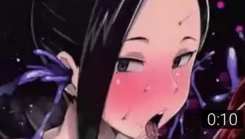 LF Color Source: 1girl, blush, open mouth, tongue out, black hair