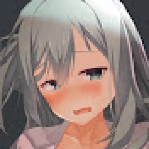 LF color source: 1girl, crop, blush, long hair, face, mouth open, white shirt, bangs