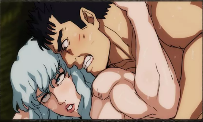 LF Color Source, 2boys, Berserk, Guts, Griffith, long white hair, short black hair, femboy
