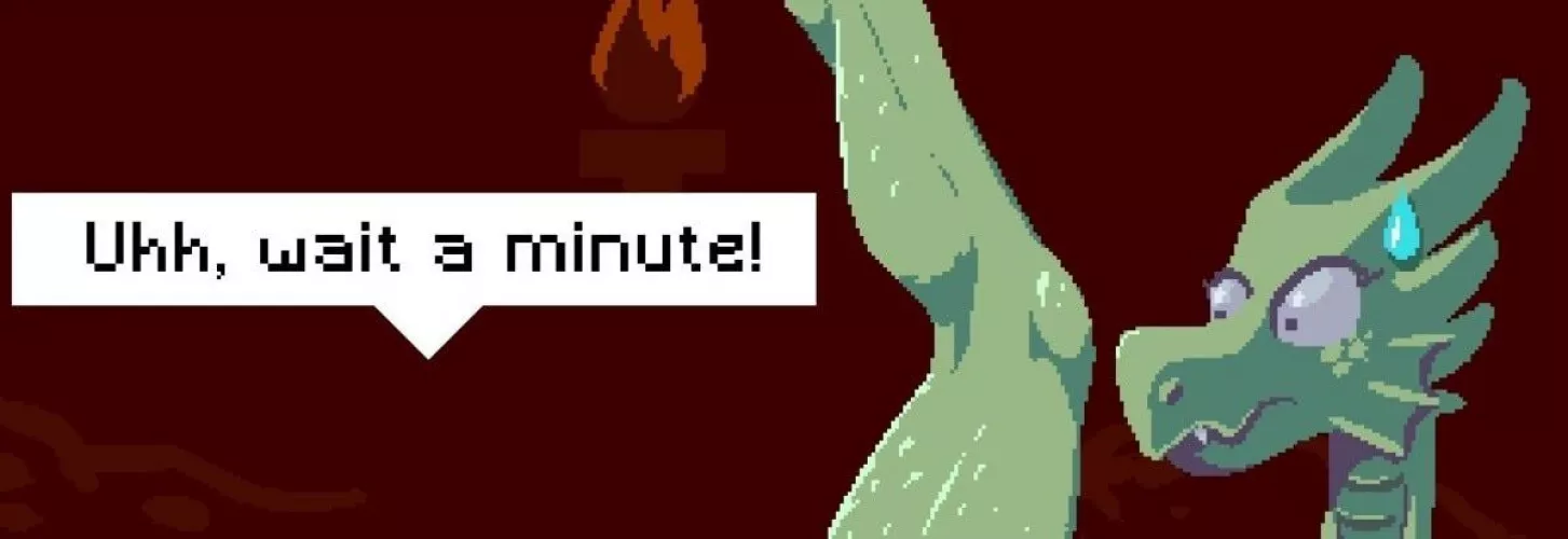 LF Color source: Dragon, anthropomorphic, “Uhh, wait a minute!”