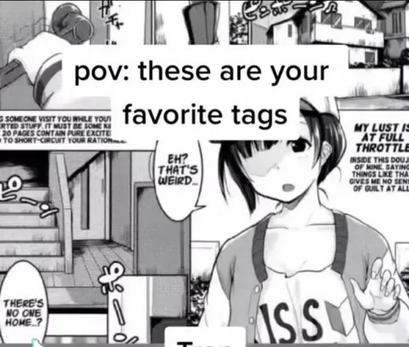 LF Mono Source: English Text, “Eh? That’s Weird...” “My Lust Is At Full Throttle” “Inside this Doujin of mine, saying things like that gives me no sense of guilt at all.” Trap, jacket