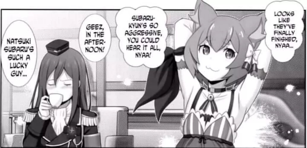 LF mono source: looks like they've finally finished, nyaa... Subaru kyuns so aggressive, you could hear it all nyaa! Geez in the afternoon! Natsumi Subaru is such a lucky guy... Re:zero, Felix Argyle, Crusch Karsten, Femboy, Catboy, armpits, cat ears, b