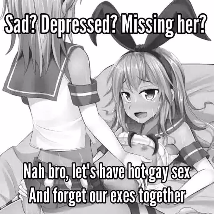 LF mono source: sad? Depressed? Missing her? Nah bro, let's have hot gay sex and forget our exes together, 2boys sweating, ribbon, uniform, long hair, condoms, nipple LF mono source: sad? Depressed? Missing her? Nah bro, let's have hot gay sex and forget our exes together, 2boys sweating, ribbon, uniform, long hair, condoms, nipple