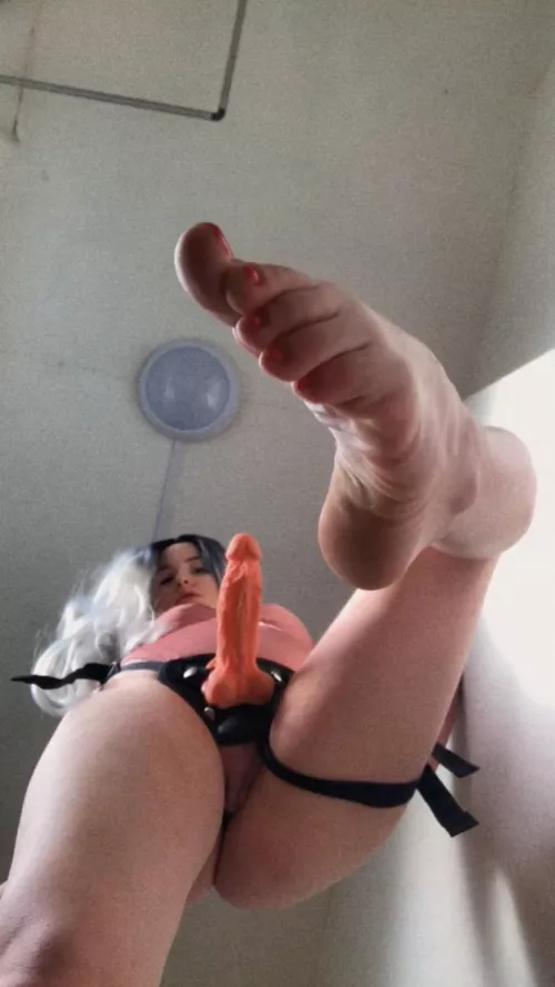 Lie on your back and enjoy while Mistress plays with your face 😉