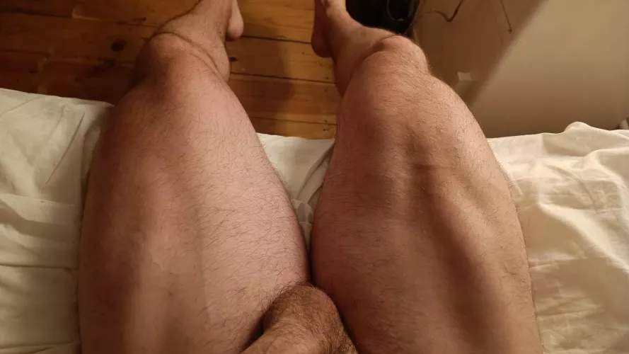 [m] Sorry! Would you mind massaging my legs, please? Workout was intense 🥵