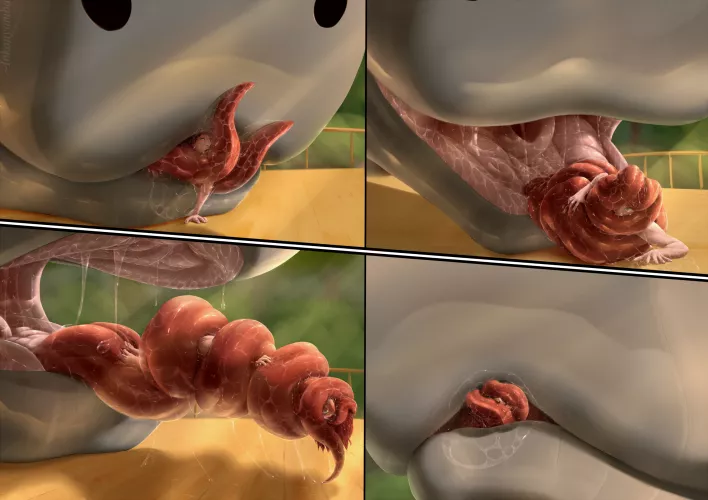 Macro Kaa 2 by Inkanyamba [furry][scalie][oral][unwilling][M/m]