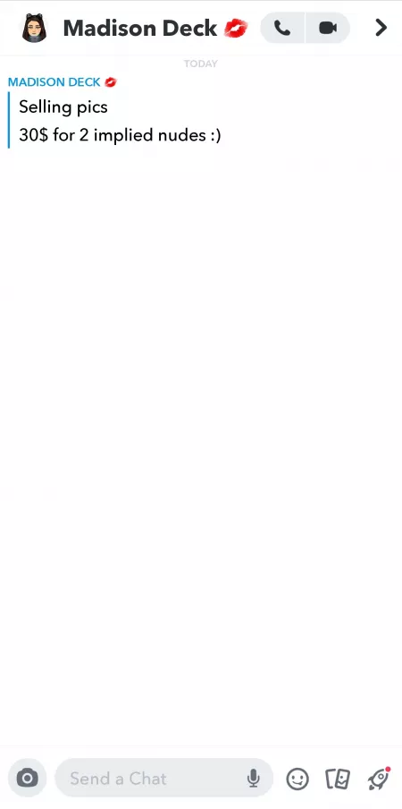 Madison going at it again. $30 for 2 IMPLIED nudes.