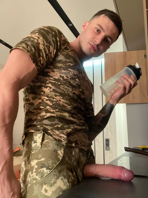 Making protein shake for Gaymers