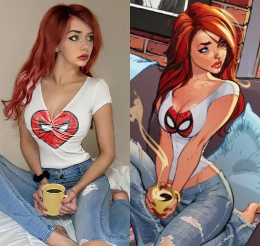 Me as Mary Jane ❤️🕷 (my first cosplay ever)