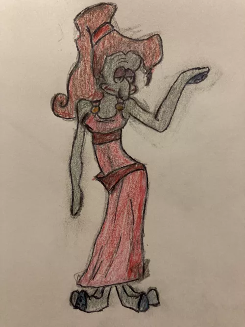 Meg as Squidward (credit: u/Ok_Listen1510)